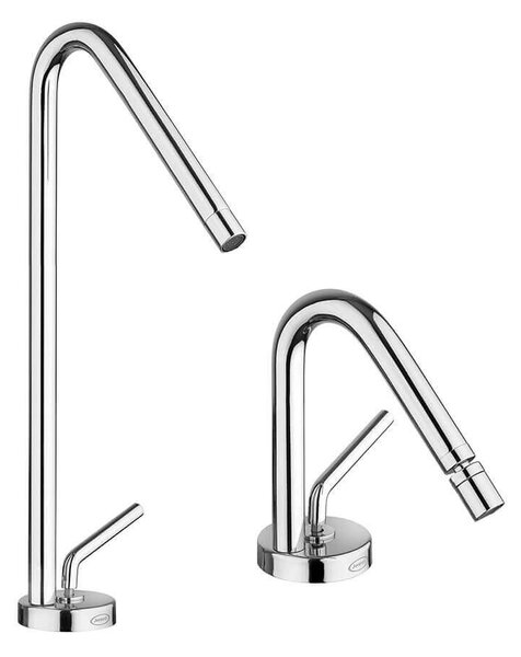 Coppia miscelatori lavabo tipo alto e bidet Jacuzzi Rubinetteria Lumos