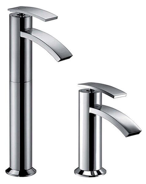 Set miscelatori lavabo alto + bidet Jacuzzi | rubinetteria Ray ottone cromato per piletta click clack