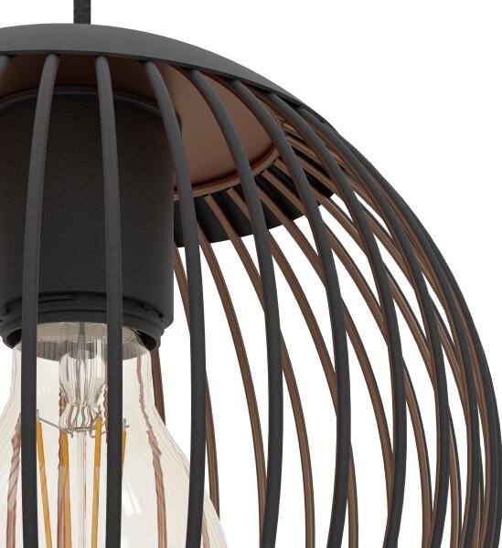Eglo 901869 - Lampadario a cavo ALMANZORA 3xE27/60W/230V nero