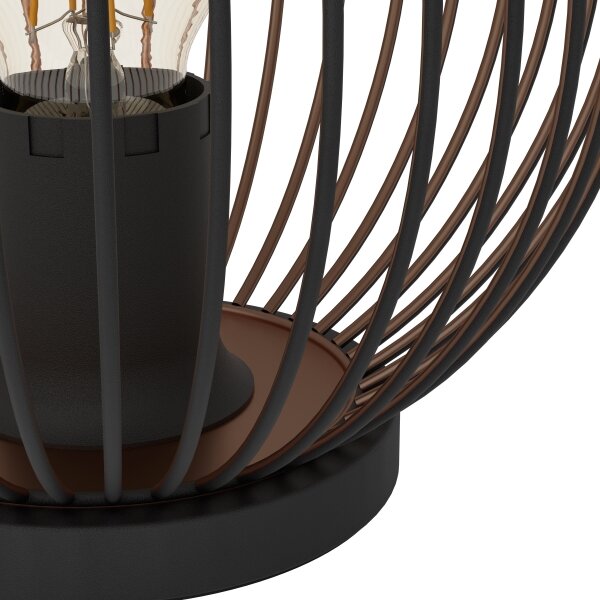 Eglo 901872 - Lampada da tavolo ALMANZORA 1xE27/60W/230V nera
