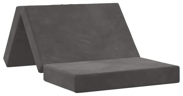 Divano Letto Pieghevole 80 x 67 x 45 cm Grigio Scuro