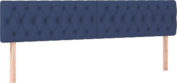 Testiera Blu 180x7x78/88 cm in Tessuto