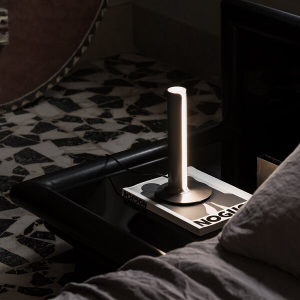Ideal Lux - Lampada da tavolo dimmerabile LED DORICA LED/8W/230V CRI 90 cromo opaco