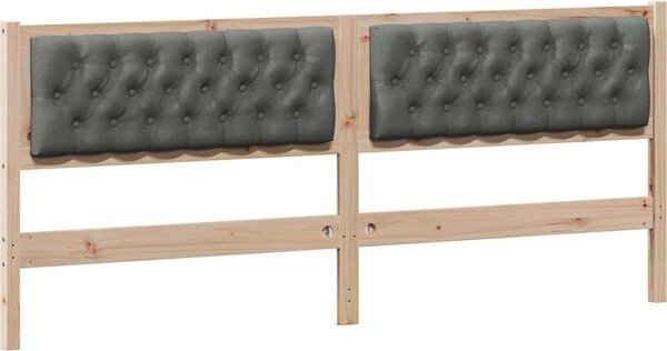 Testiera marrone e grigio scuro 200 cm Legno di pino massello