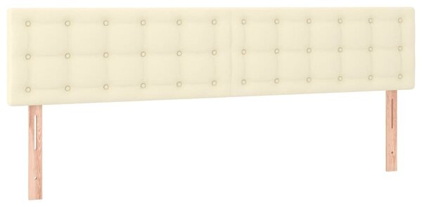 Testiera Crema 180x5x78/88 cm in Pelle finta