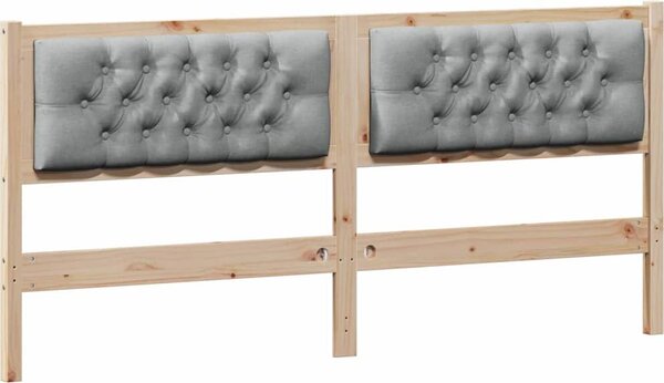 Testiera Marrone e grigio chiaro 160 cm Legno di pino massello