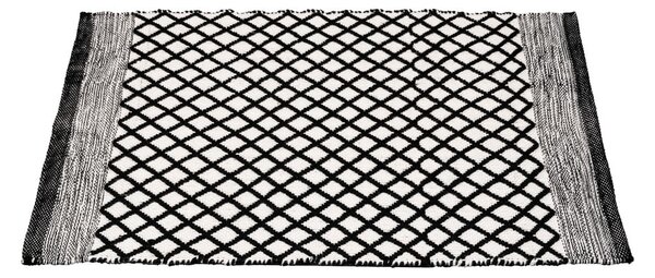 Tappetino per il bagno bianco e nero in plastica riciclata 50x80 cm Tara – Wenko
