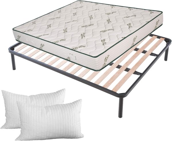 Kit rete APPLE e materasso ALOE FASHION 120x200 cm