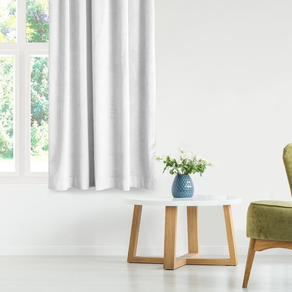 Tenda parzialmente oscurante bianca in velluto 140x270 cm Eyelets – Restilo