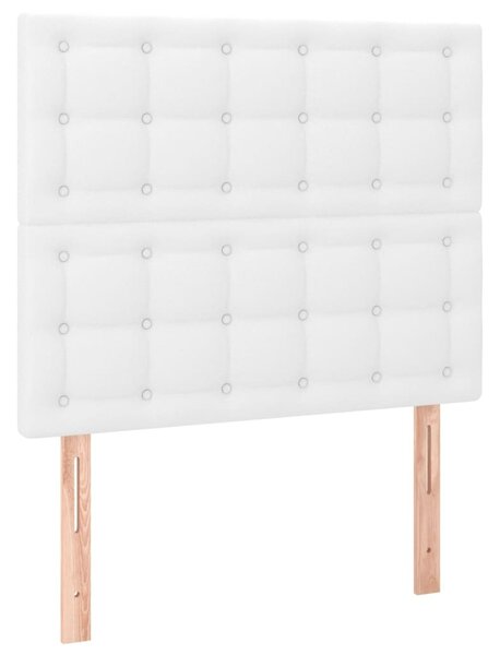 Testiera Bianca 100x5x118/128 cm in Pelle finta