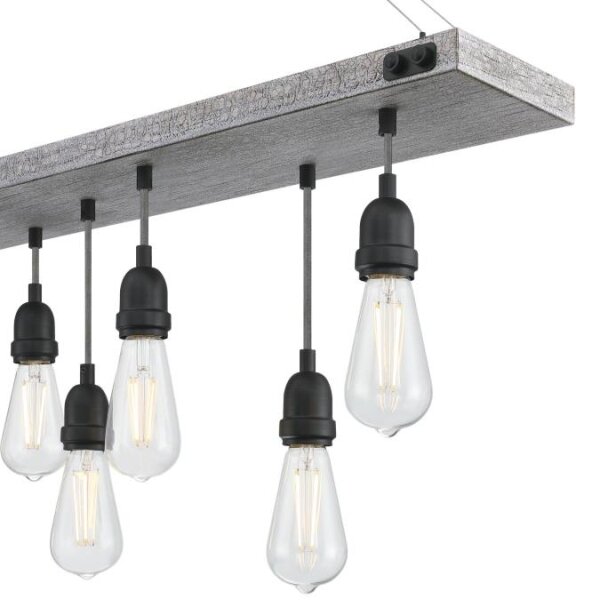 Westinghouse 6116440 - Lampadario a catena ASHWOOD 7xE27/60W/230V