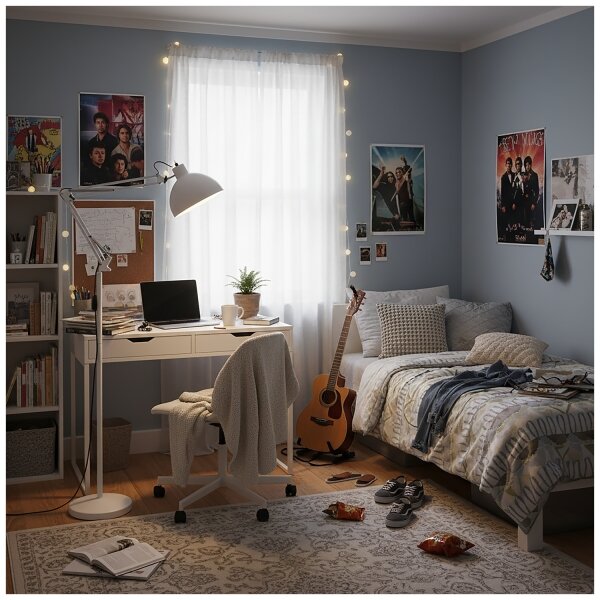 Brilagi - Lampada da terra flessibile TASKER 1xE27/60W/230V 157 cm bianca