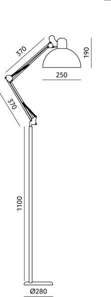 Brilagi - Lampada da terra flessibile TASKER 1xE27/60W/230V 157 cm bianca