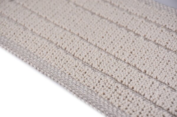 Passatoia per scale color crema in cotone set da 16 pz 25x65 cm Tablo Krem - Vitaus