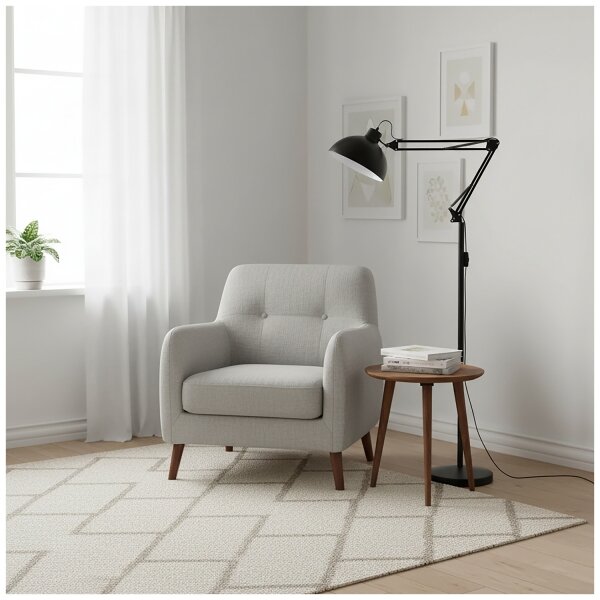 Brilagi - Lampada da terra flessibile TASKER 1xE27/60W/230V 157 cm nera