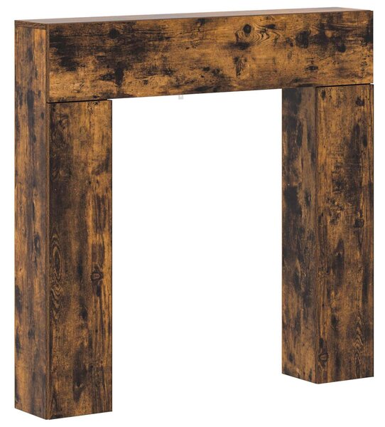 VidaXL Cornice per camino in legno impiallacciato di noce, 102 x 18 x 100,5 cm