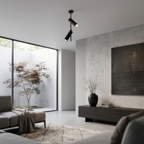 Brilagi - Lampadario su asta BRANCH 2xGU10/30W/230V nero