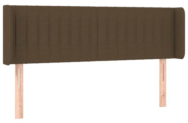 Testiera ad Orecchio Marrone Scuro 147x16x78/88 cm in Tessuto