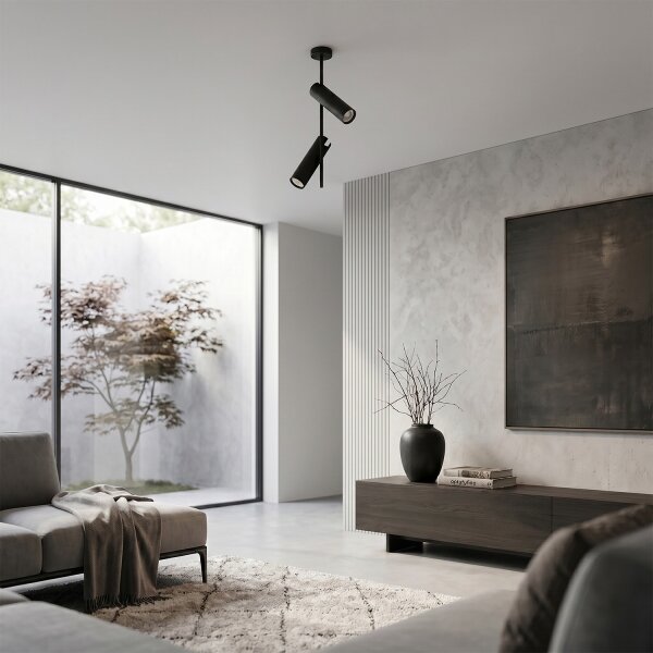 Brilagi - Lampadario su asta BRANCH 2xGU10/30W/230V nero