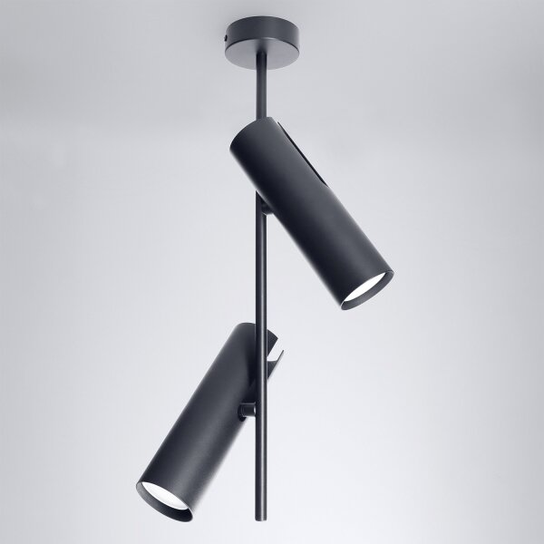 Brilagi - Lampadario su asta BRANCH 2xGU10/30W/230V nero