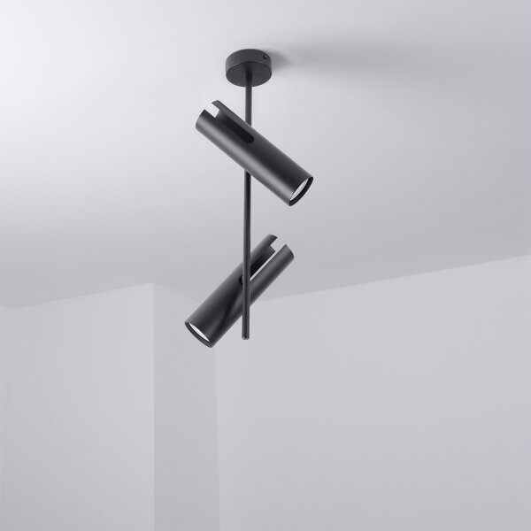 Brilagi - Lampadario su asta BRANCH 2xGU10/30W/230V nero