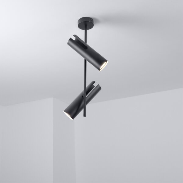 Brilagi - Lampadario su asta BRANCH 2xGU10/30W/230V nero