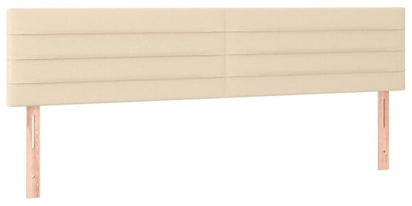 Testiera Crema 180x5x78/88 cm in Tessuto