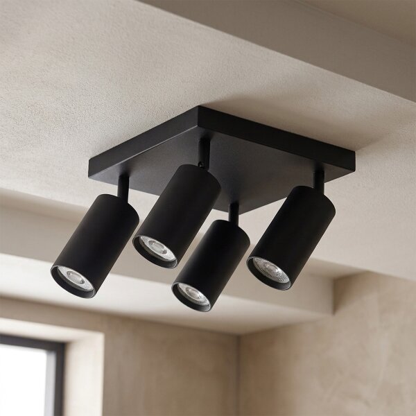 Brilagi - Faretto SELE SQUARE 4xGU10/30W/230V nero