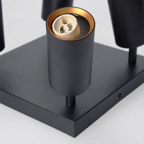 Brilagi - Faretto SELE SQUARE 4xGU10/30W/230V nero/oro