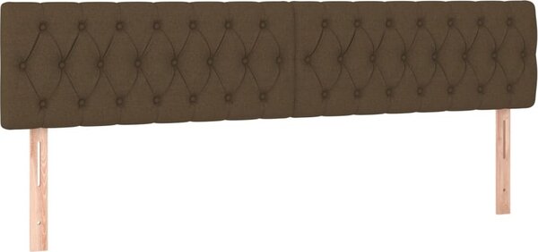 Testiera Marrone Scuro 180x7x78/88 cm in Tessuto