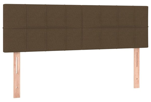 Testiera Marrone Scuro 144x5x78/88 cm in Tessuto