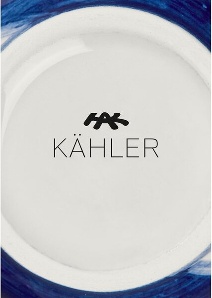Vaso in gres blu dipinto a mano Tulle - Kähler Design