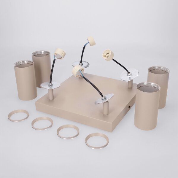 Brilagi - Faretto SELE SQUARE 4xGU10/30W/230V beige