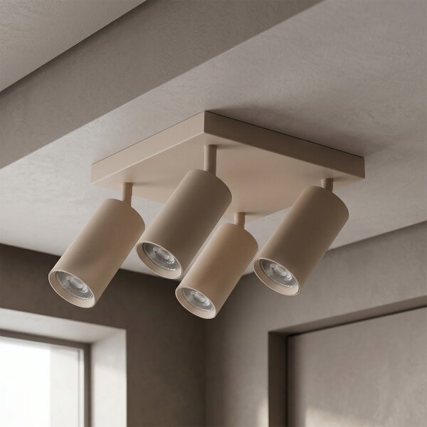 Brilagi - Faretto SELE SQUARE 4xGU10/30W/230V beige