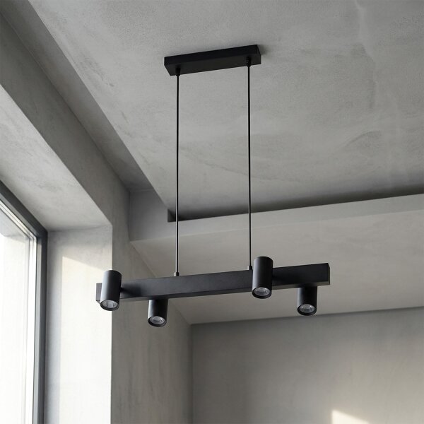 Brilagi - Lampadario a sospensione su cavo SELE 4xGU10/30W/230V nero