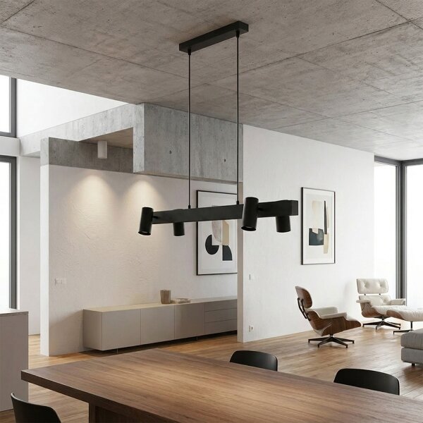 Brilagi - Lampadario a sospensione su cavo SELE 4xGU10/30W/230V nero