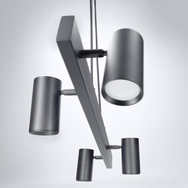 Brilagi - Lampadario a sospensione su cavo SELE 4xGU10/30W/230V nero