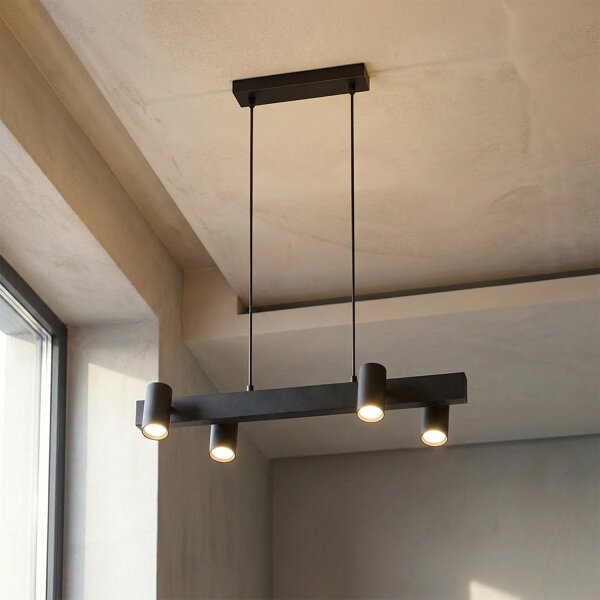 Brilagi - Lampadario a sospensione su cavo SELE 4xGU10/30W/230V nero