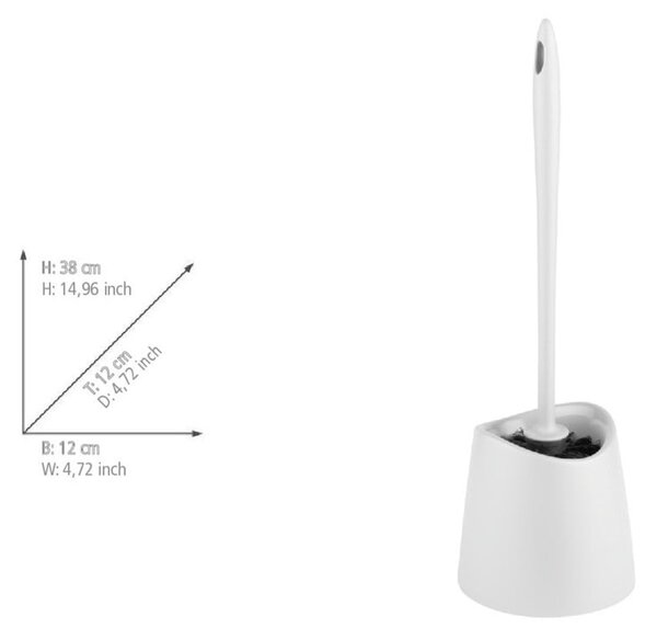 Scopino WC bianco opaco in plastica Portes – Allstar