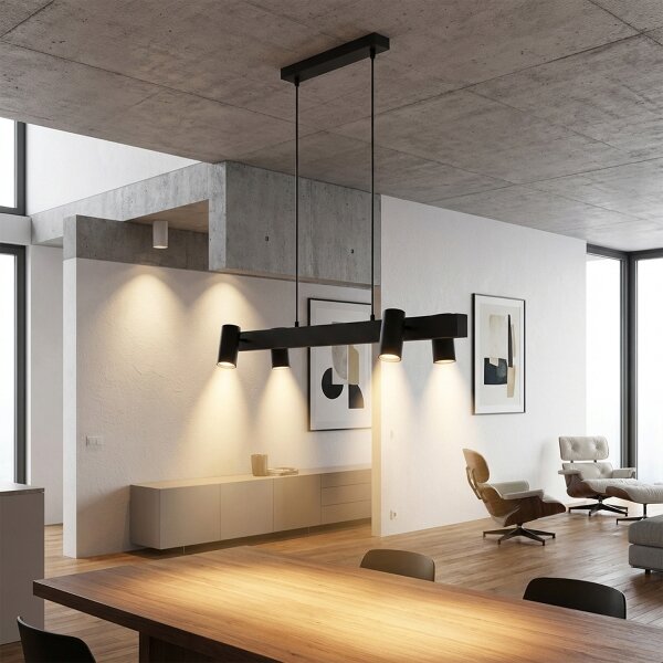 Brilagi - Lampadario a sospensione su cavo SELE 4xGU10/30W/230V nero