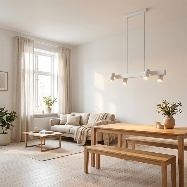 Brilagi - Lampadario a sospensione SELE 4xGU10/30W/230V bianco