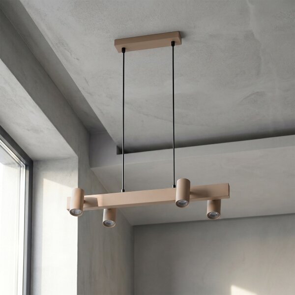 Brilagi - Lampadario a sospensione con cavo SELE 4xGU10/30W/230V beige