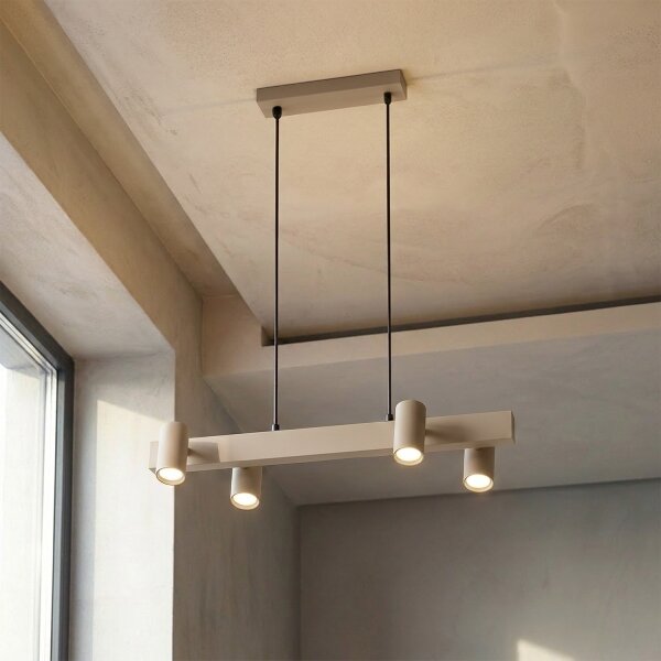 Brilagi - Lampadario a sospensione con cavo SELE 4xGU10/30W/230V beige