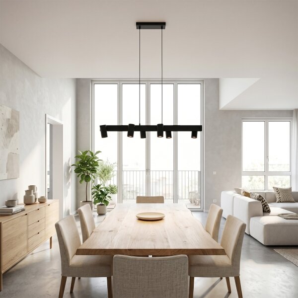 Brilagi - Lampadario sospeso SELE 6xGU10/30W/230V nero