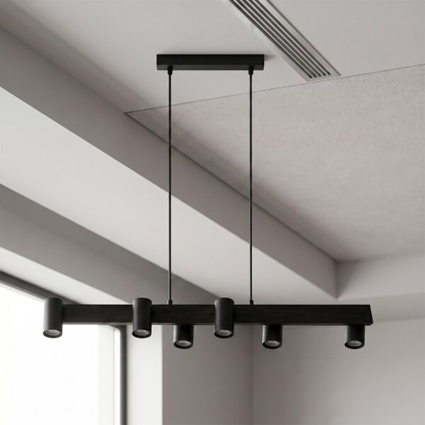 Brilagi - Lampadario sospeso SELE 6xGU10/30W/230V nero