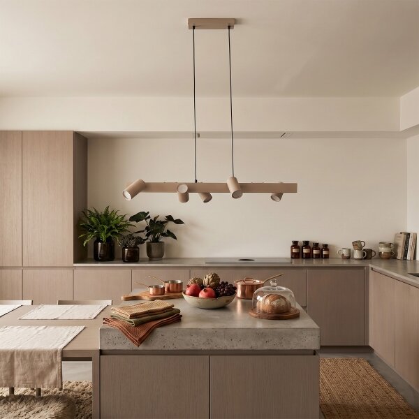 Brilagi - Lampadario sospeso con cavo SELE 6xGU10/30W/230V beige