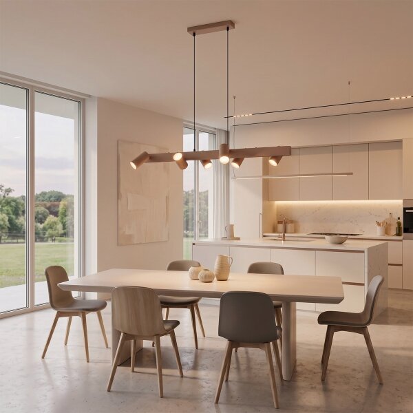 Brilagi - Lampadario sospeso con cavo SELE 6xGU10/30W/230V beige