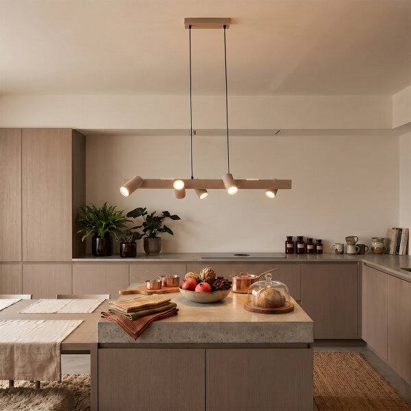 Brilagi - Lampadario sospeso con cavo SELE 6xGU10/30W/230V beige