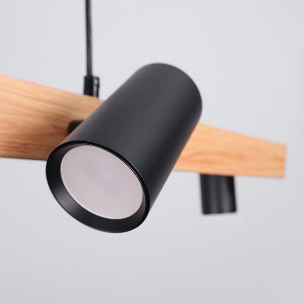 Brilagi - Lampadario sospeso SELE su cavo 6xGU10/30W/230V nero/finitura rovere