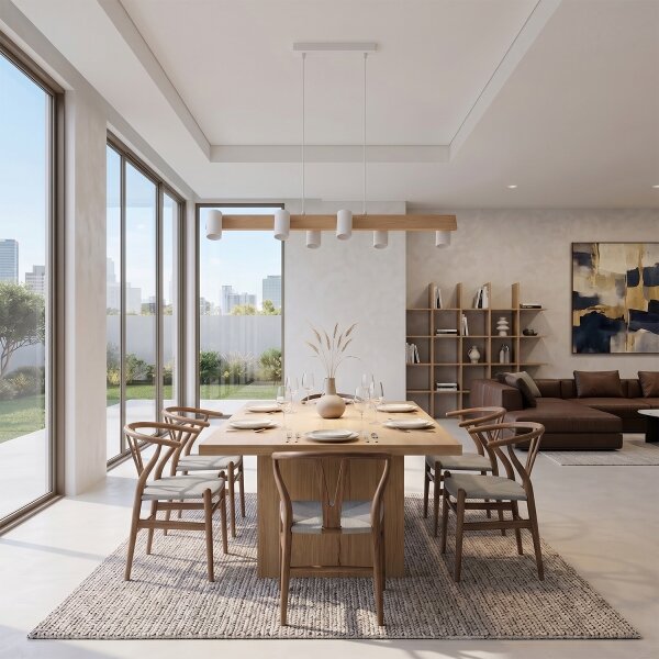 Brilagi - Lampadario su cavo SELE 6xGU10/30W/230V bianco/decor rovere